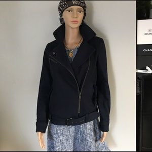 Banana Republic jacket pea coat dark blue XS good!